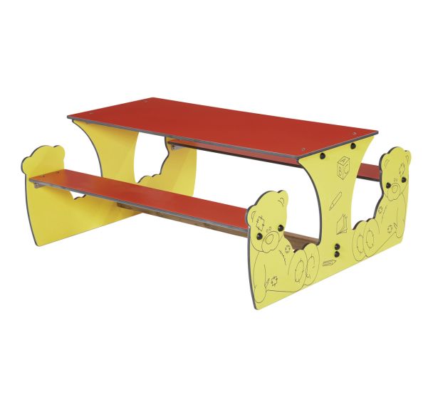 Tables-bancs Ourson 6 enfants