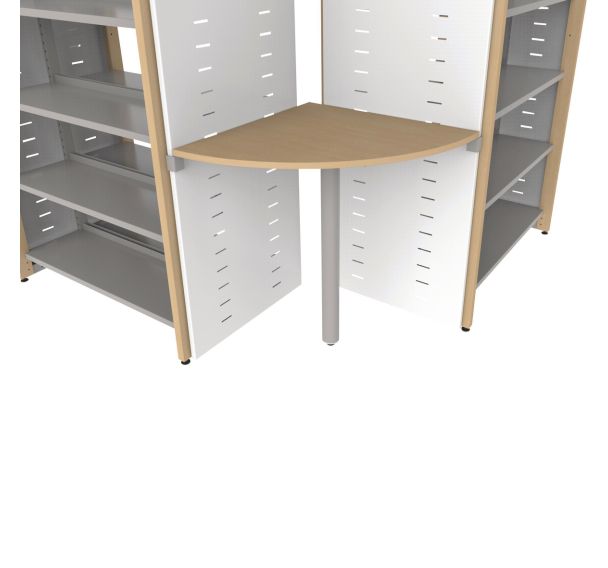 Tablette de consultation Ellipse 90° panneau mélaminé - Manutan Expert