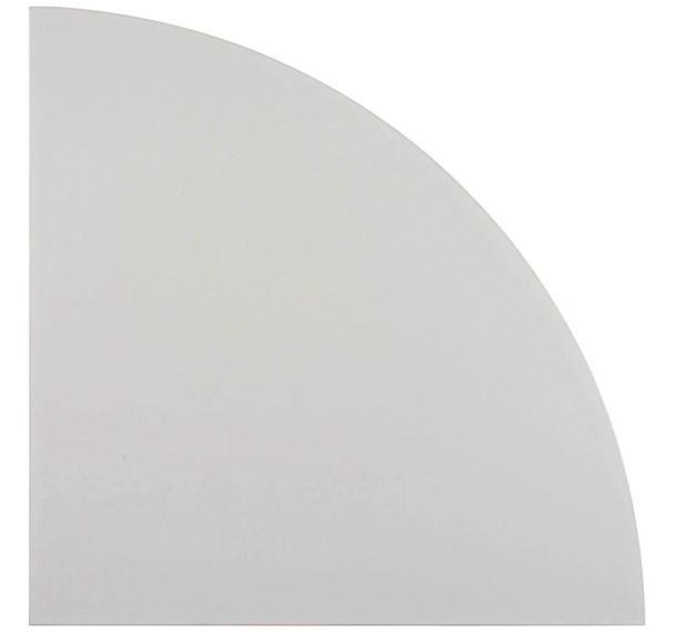 Tablette de raccord - Gris clair - Largeur 80 cm, Forme : Quart de rond