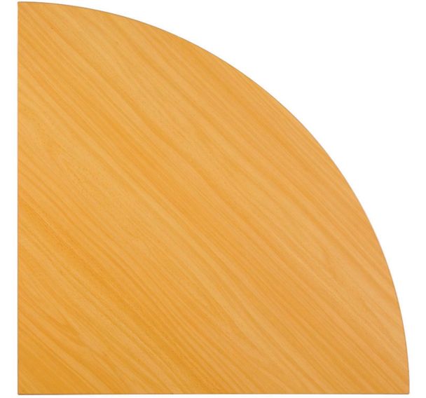Tablette de raccord - Hêtre - Largeur 80 cm, Forme : Quart de rond