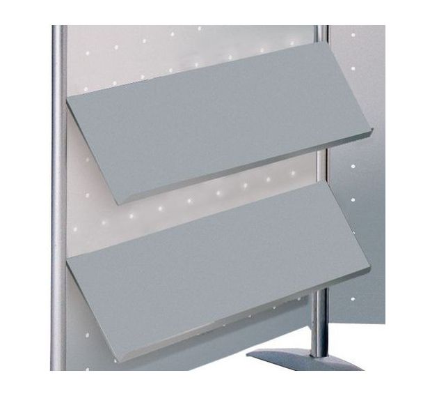 Tablette inclinée pour cloison METROPOL - Tablette inclinée - Argent