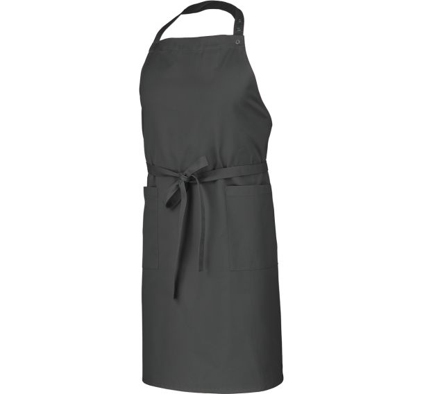 Tablier à bavette Galanga 9GLG-Gris Charcoal - Taille unique