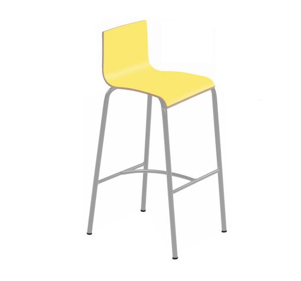 Tabouret 4 pieds hauteur 75 cm stratifié