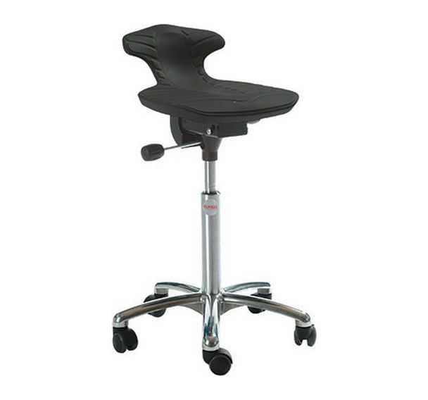 Tabouret Alu50, vérin à gaz-bas, assise Venus