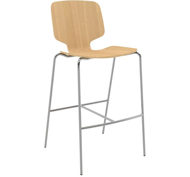 Tabouret Code pieds chromé