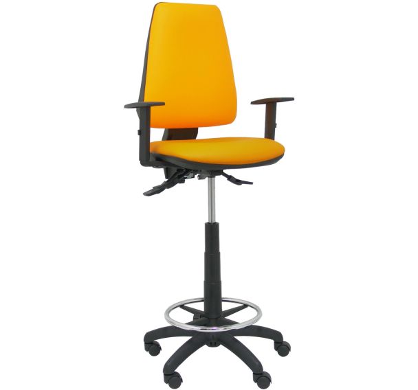 Tabouret Elche S similicuir accoudoirs réglables orange