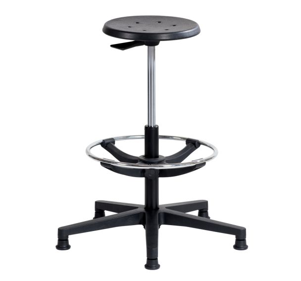 Tabouret Ergodyn assise réglable haute patins + repose-pieds