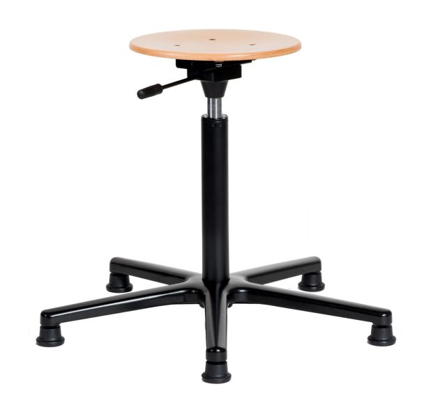 Tabouret Natur assise réglable basse sur patins