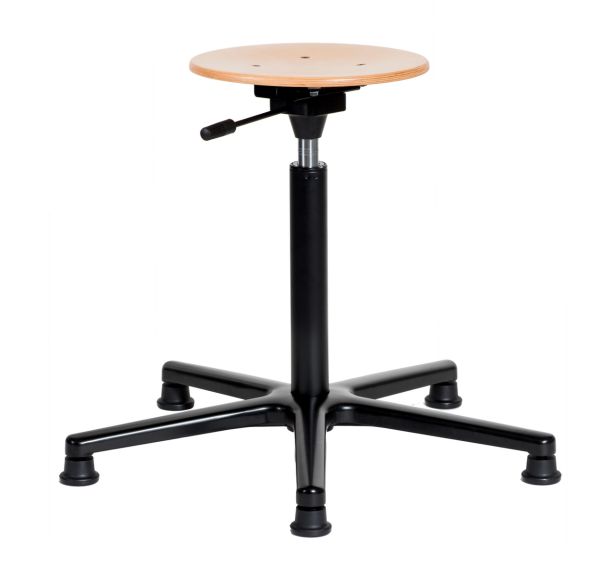 Tabouret Natur assise réglable basse sur roulettes