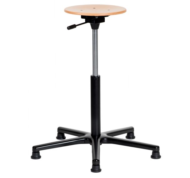 Tabouret Natur assise réglable haute sur patins