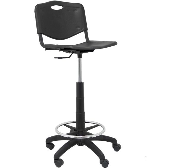 Tabouret Robledo en PVC noir
