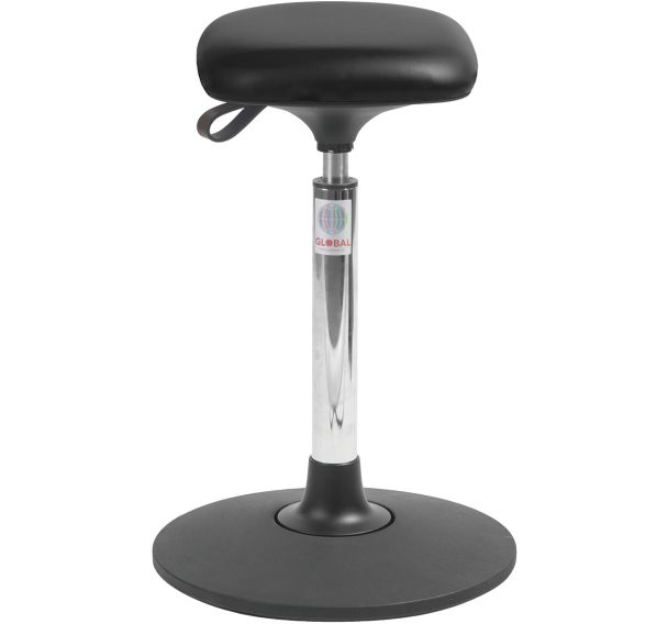 Tabouret Sway Assise Tetra Imitation cuir Noir