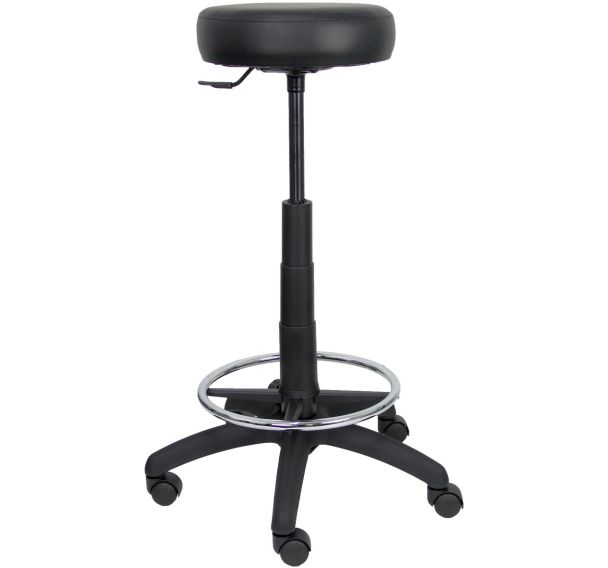 Tabouret Tolosa similicuir - noir