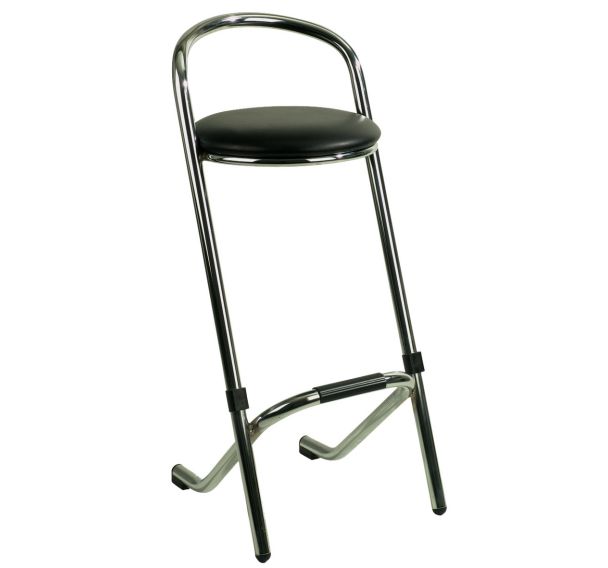 Tabouret de bar McQueen avec dossier - Haut : 82 cm - Antracite
