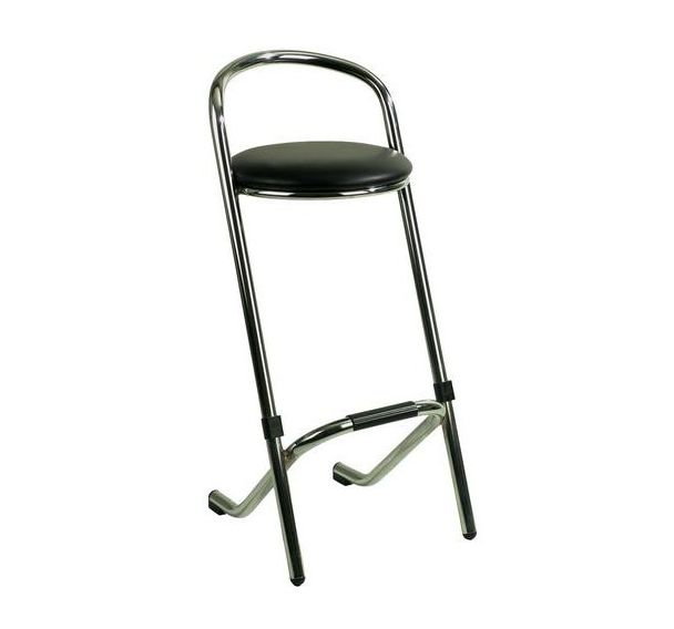 Tabouret de bar McQueen avec dossier - Haut : 82 cm - Antracite