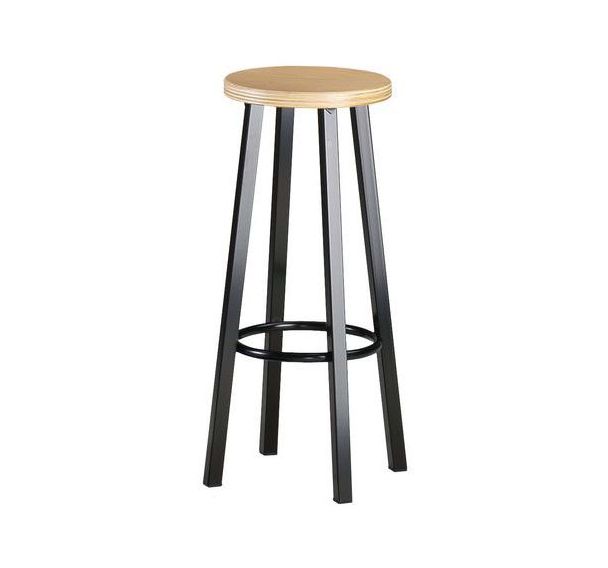 Tabouret de bar Pati sans dossier - Haut : 77 cm - Noir