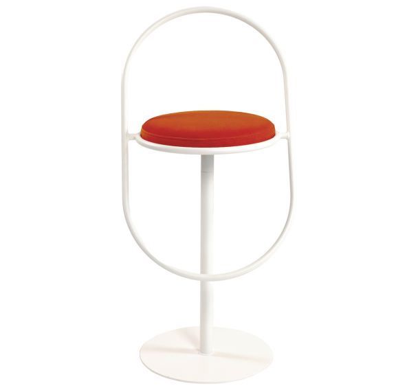 Tabouret haut Sat assise velours Meet By Paperflow