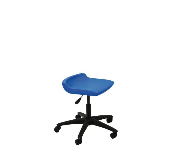 Tabouret technique coque polypropylène sur roulettes - Postura+