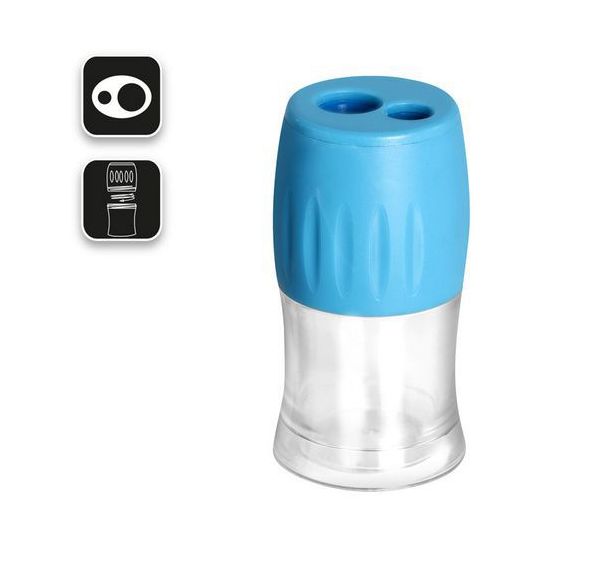 Taille crayon plastique 2 trous avec réservoir