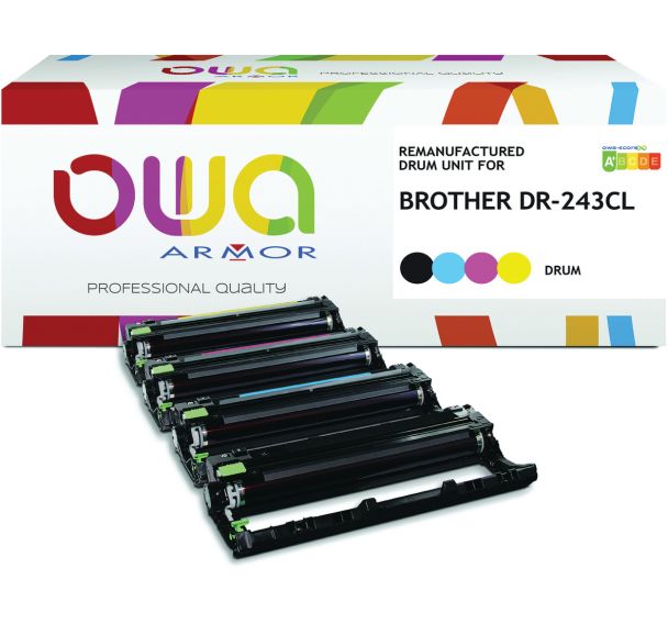 Tambour remanufacturé DR243CL - 4 couleurs