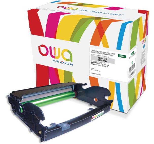 Tambour remanufacturé LEXMARK E260X22G - DELL 593-10338 - OWA
