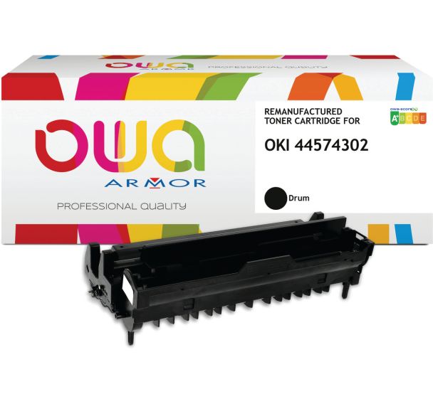 Tambour remanufacturé OKI 01283601-44574302 - Noir