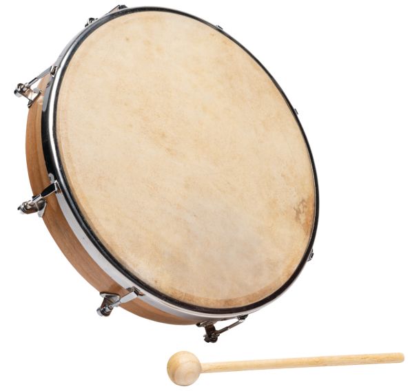 Tambourin peau naturelle 25 cm-Fuzeau