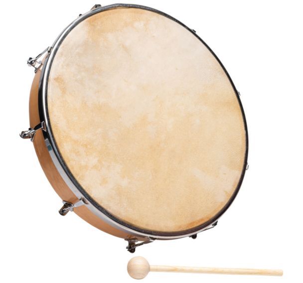 Tambourin peau naturelle 30 cm-Fuzeau