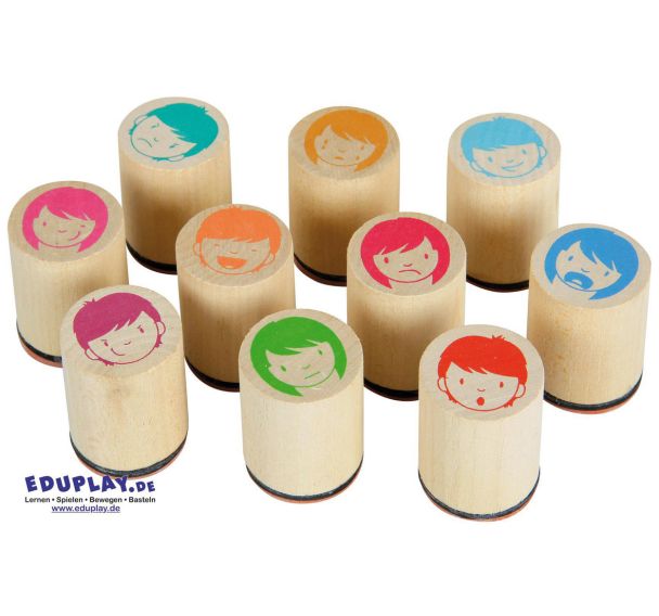 Tampons émotions x10 diam 2.5cm H3.5cm