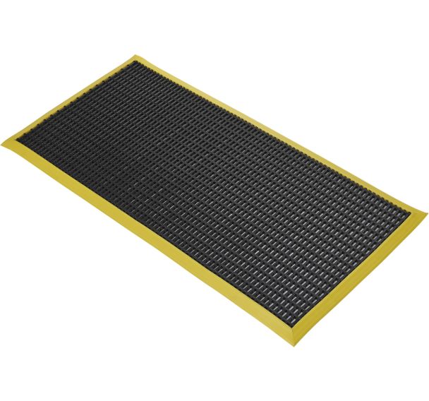 Tapis anti-chute Workstation Heavy-1,2mx1,8m-Noir/jaune