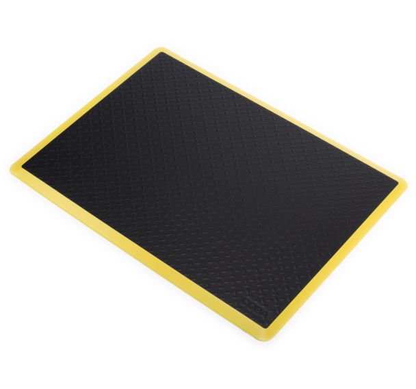 Tapis anti-fatigue-0,9x1,2m-Noir/jaune