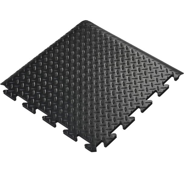 Tapis anti-fatigue Deckplate connect - Angle-50cmx50cm-Noir