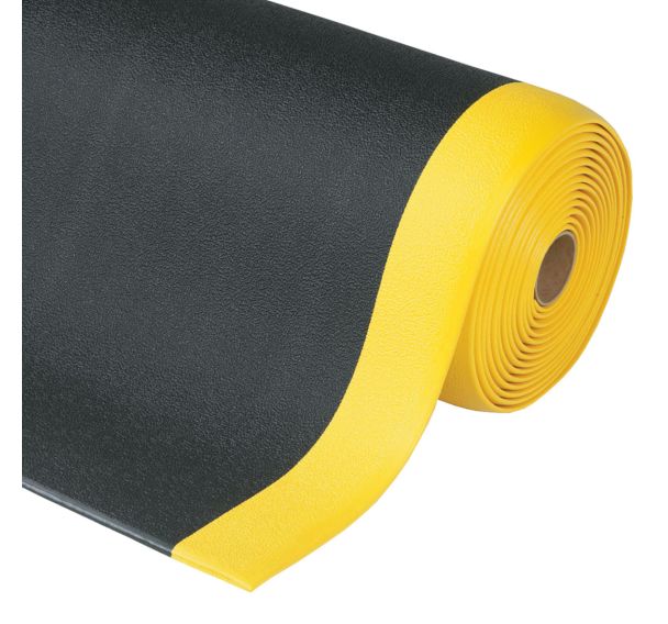 Tapis anti-fatigue en mousse Sof-Tred™ noir/jaune Notrax