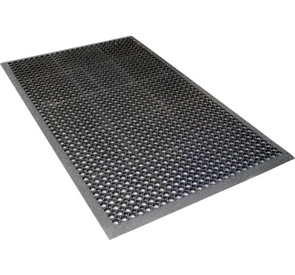 Tapis antidérapant et anti-fatigue-0,9mx1,5m-Noir