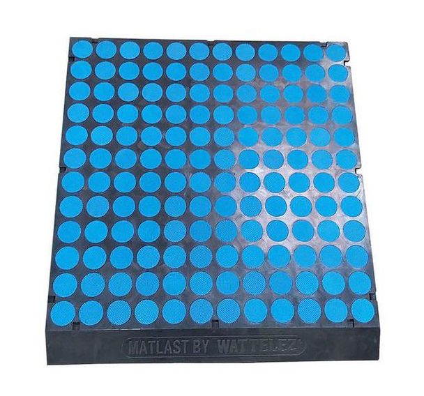 Tapis antifatigue Matlast - Milieu sec/humide huileux - 1 bord - Wattelez