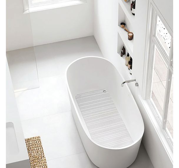 Tapis baignoire caoutchouc a ventouses 86x33cm