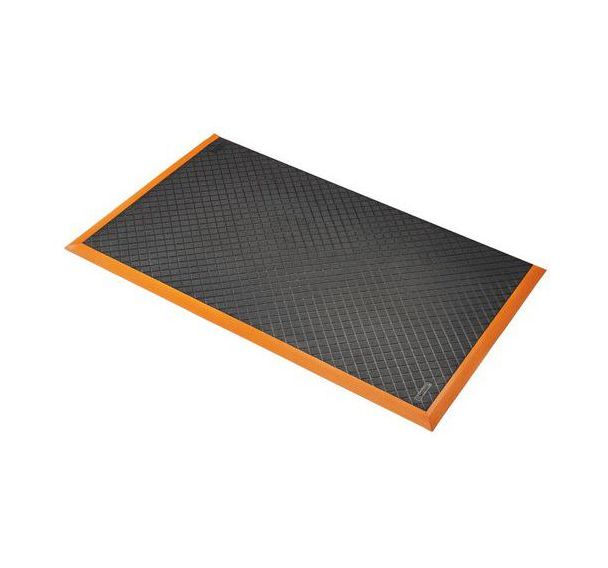 Tapis caoutchouc de poste de travail 97 x 315  Noir/Orange