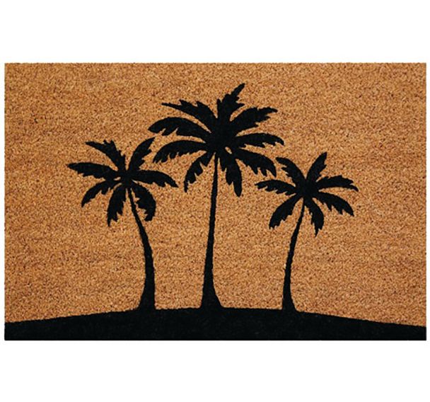 Tapis coco naturel/pvc 40x60cm épaisseur 15 mm palmiers