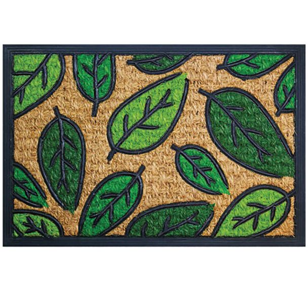 Tapis cuba rectangulaire feuille 40x60cm