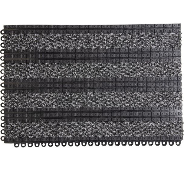 Tapis d'accueil en dalles emboîtables-29cmx44cm-Gris
