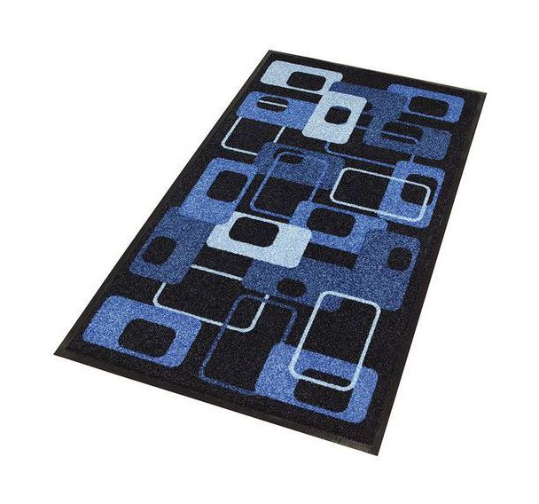 Tapis d'entrée décoratif zone de trafic peu intense Modern 70s Bleu - Notrax