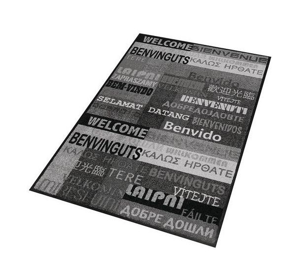 Tapis d'entrée décoratif zone de trafic peu intense New Welcome Gris - Notrax