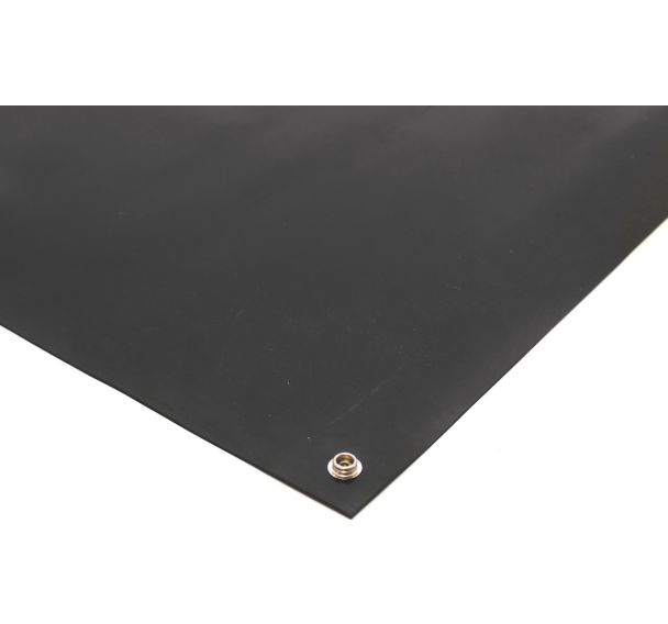 Tapis d'établi antistatique noir, caoutchouc, 1 200 x 600 mm