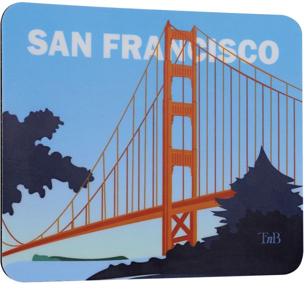 Tapis de souris illustré San Francisco exclusiv