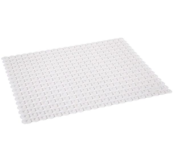 Tapis fond d'évier blanc cérusé