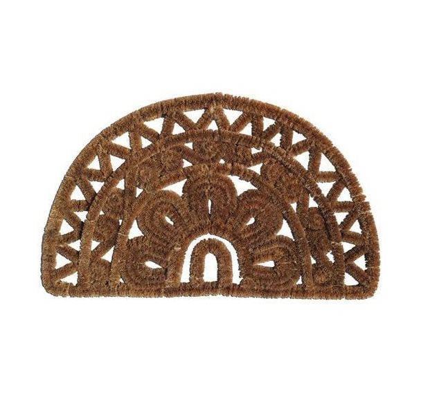 Tapis grattant demi-lune en coco - 75x45cm