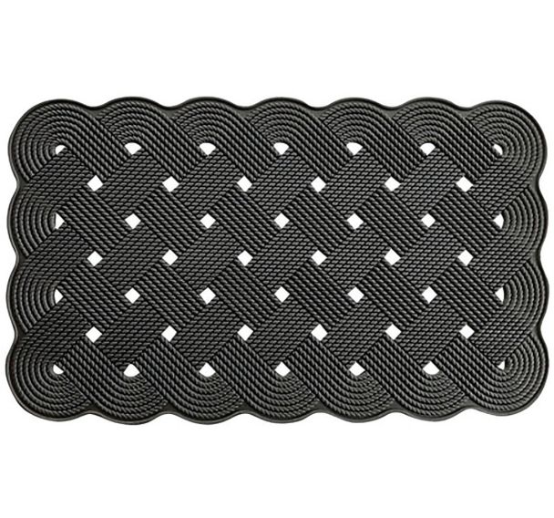 Tapis tresse caoutchouc épaisseur 6mm 45x75cm