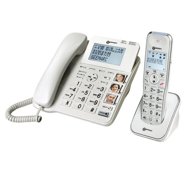 Téléphone filaire Amplidect Combi + Amplidect 295AD sans fil - Geemarc