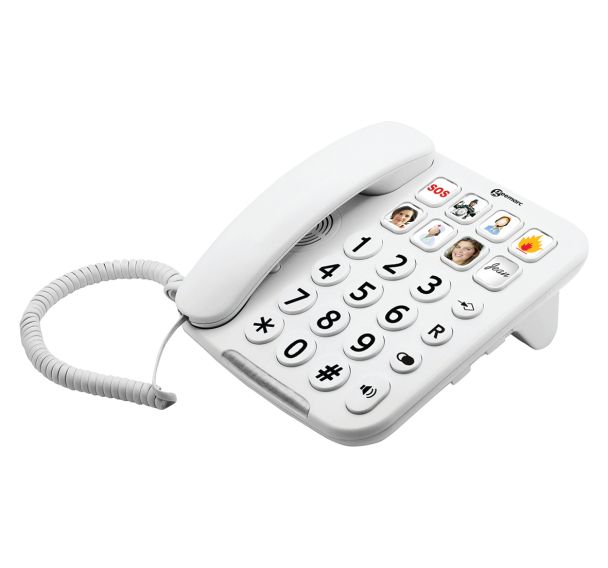Téléphone filaire Photophone110 grosses touches + photo - Geemarc
