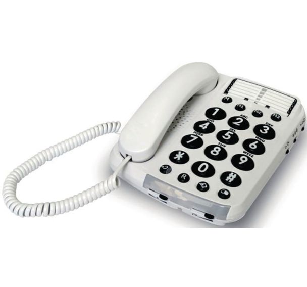 Téléphone larges touches et son amplifié